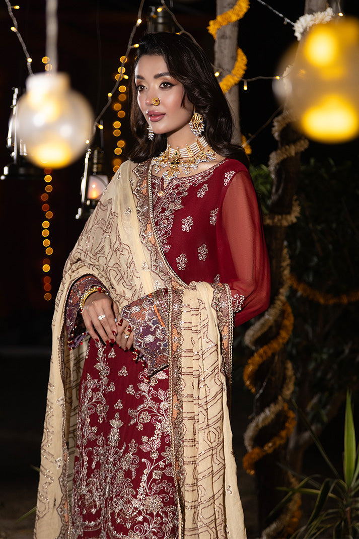 Imrozia Premium | Shagun Formals | M-109 Hoorain - Formal Dress - available at Maria Faisal in UK and USA.