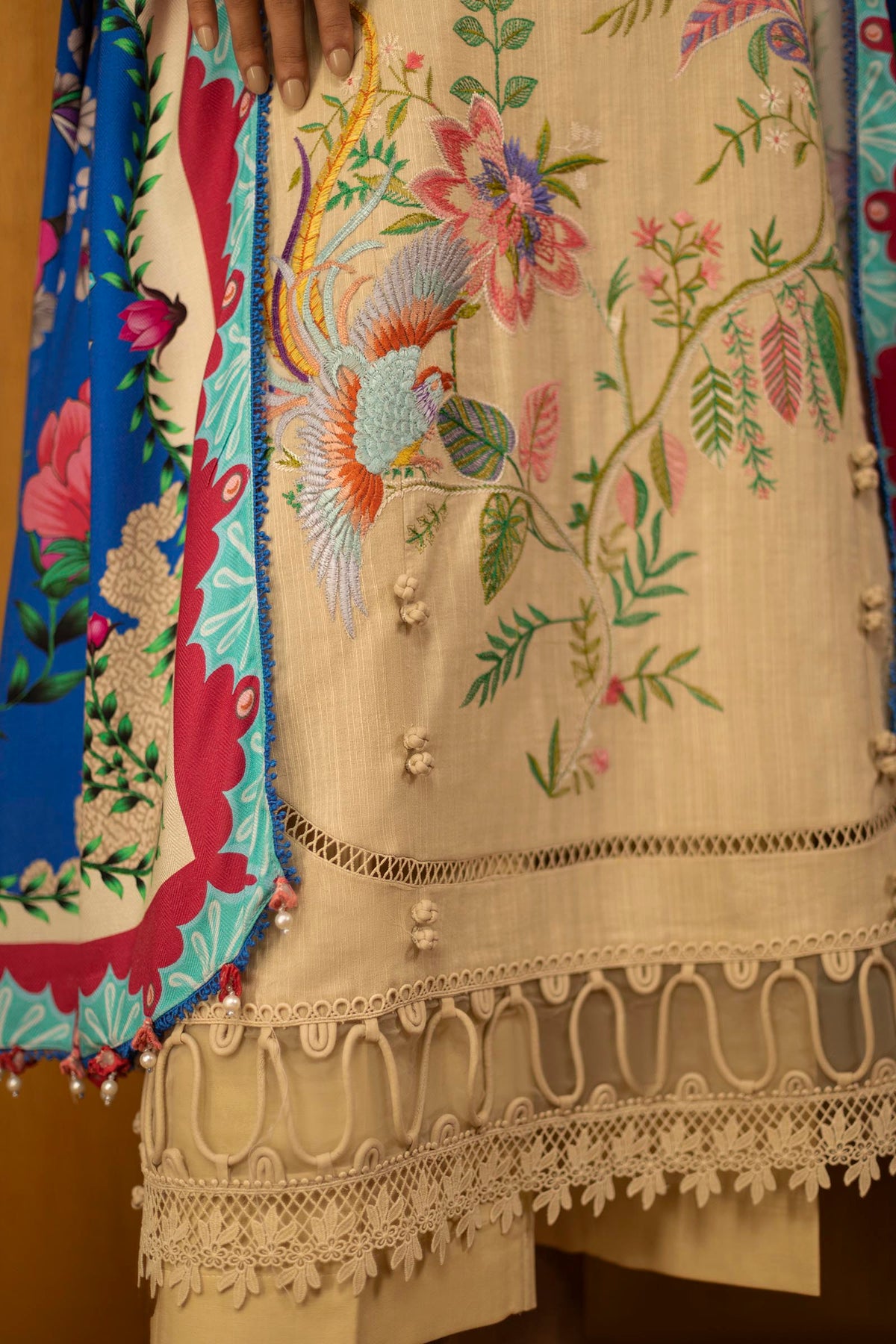 Sana Safinaz | Muzlin Winter 25 | M253-001A - Casual Dress - available at Maria Faisal in UK and USA.