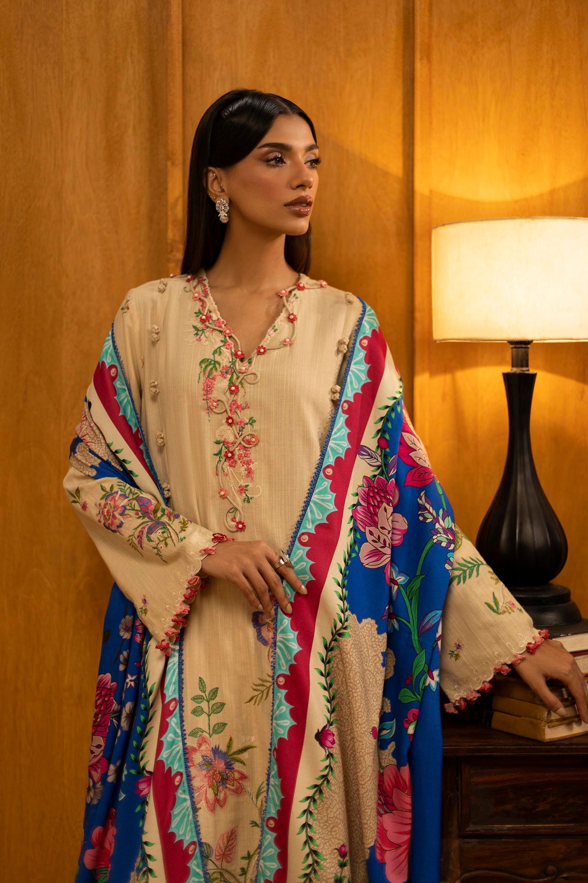 Sana Safinaz | Muzlin Winter 25 | M253-001A - Casual Dress - available at Maria Faisal in UK and USA.