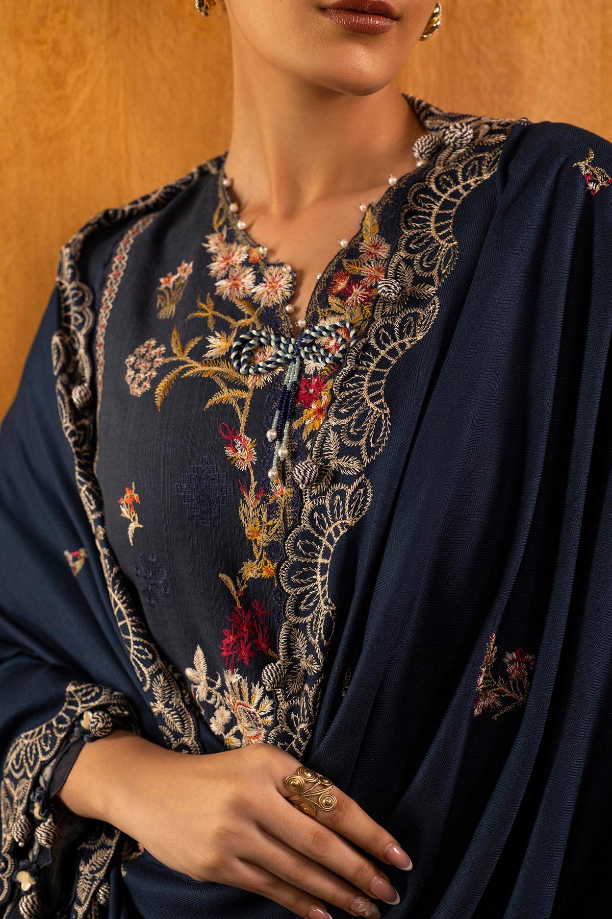 Sana Safinaz | Muzlin Winter 25 | M253-002B - Casual Dress - available at Maria Faisal in UK and USA.