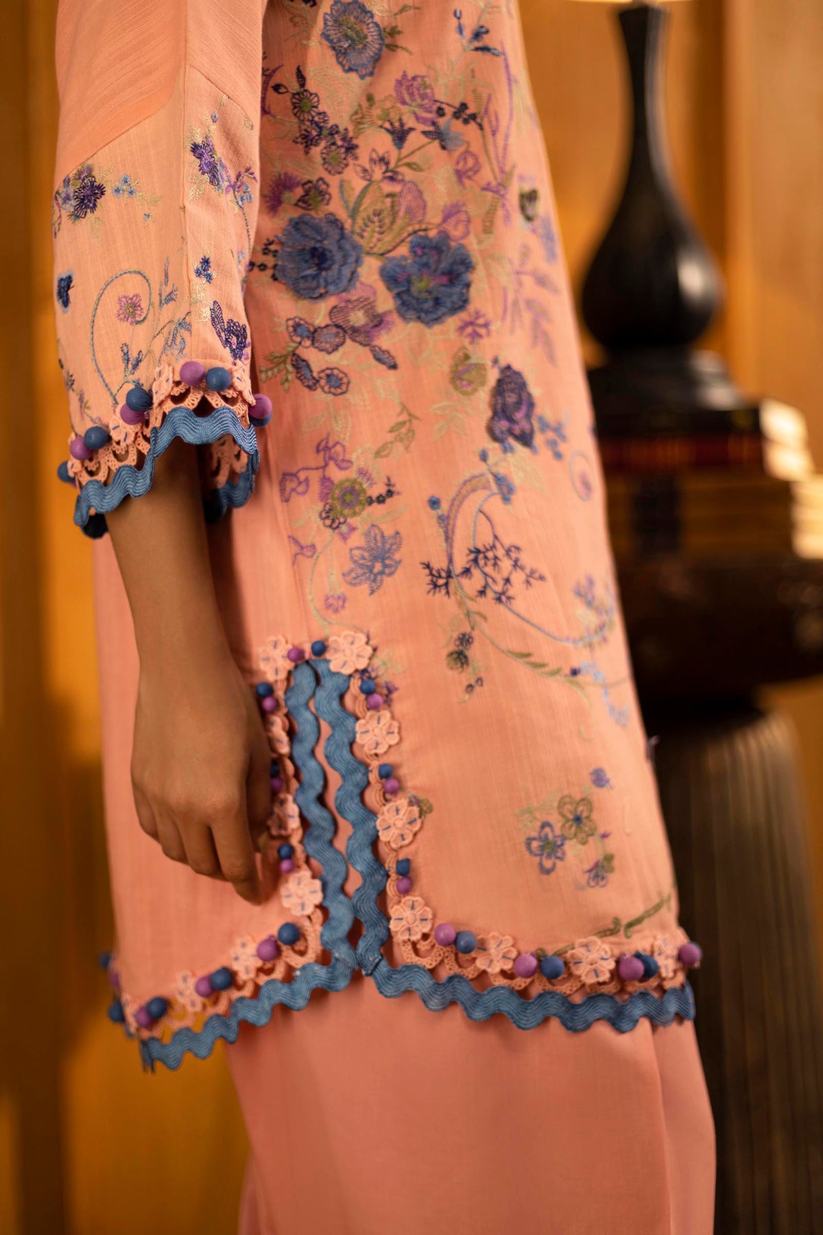 Sana Safinaz | Muzlin Winter 25 | M253-006B - Casual Dress - available at Maria Faisal in UK and USA.