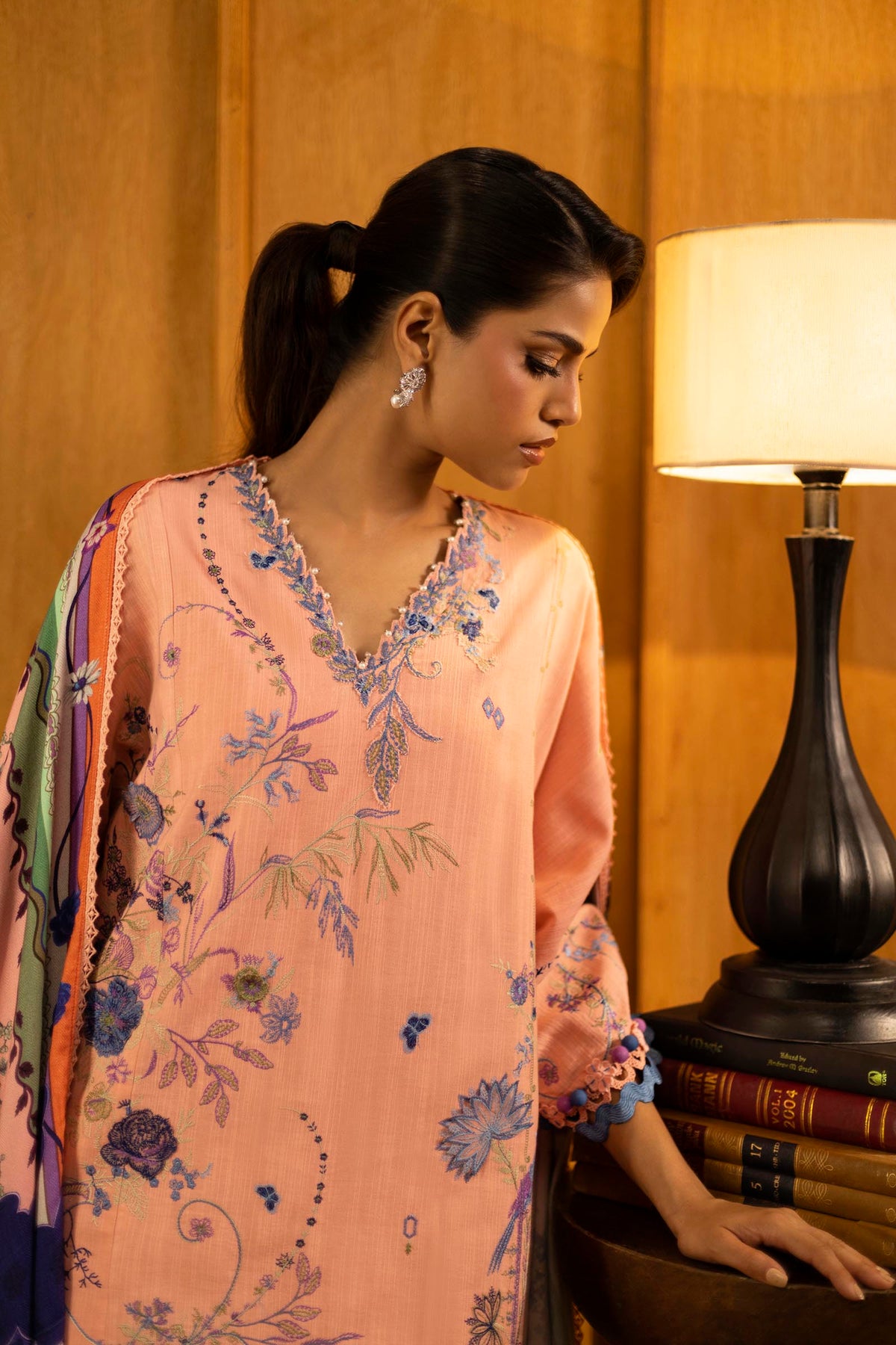 Sana Safinaz | Muzlin Winter 25 | M253-006B - Casual Dress - available at Maria Faisal in UK and USA.