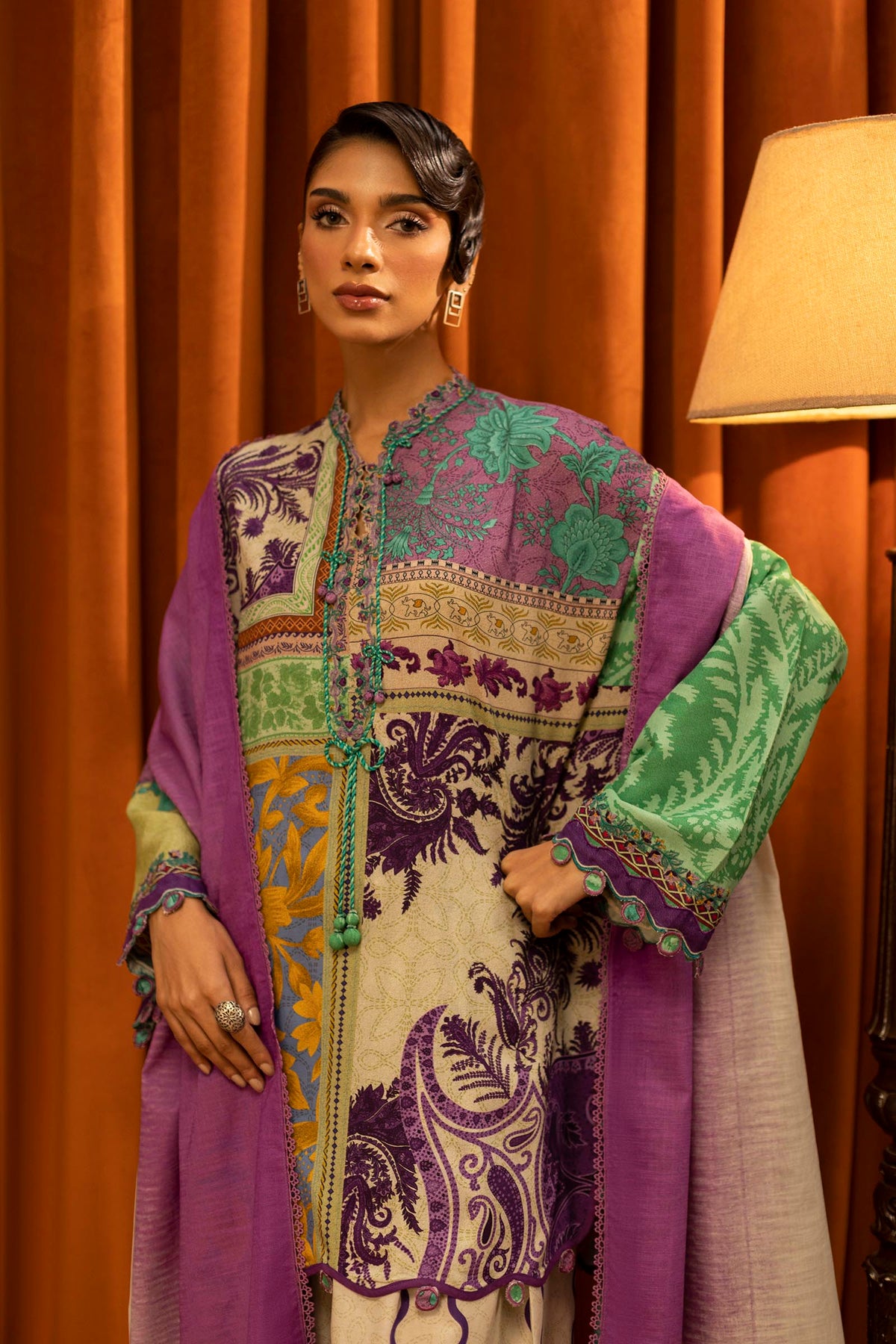 Sana Safinaz | Muzlin Winter 25 | 018B - Casual Dress - available at Maria Faisal in UK and USA.