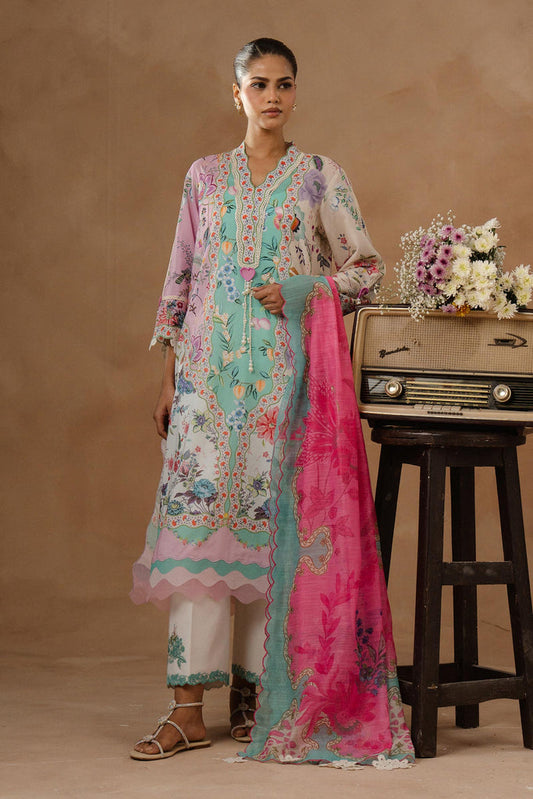 Sana Safinaz | Muzlin Spring 26 | M261-013A-CU - Luxury Dress - available at Maria Faisal in UK and USA.