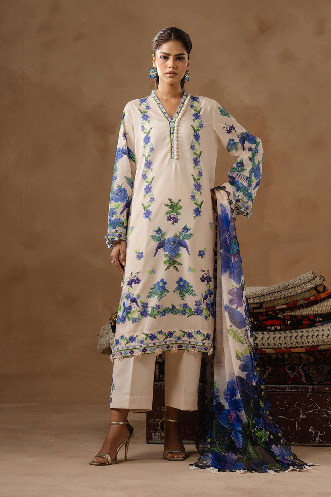 Sana Safinaz | Muzlin Spring 26 | M261-016A-CU - Luxury Dress - available at Maria Faisal in UK and USA.