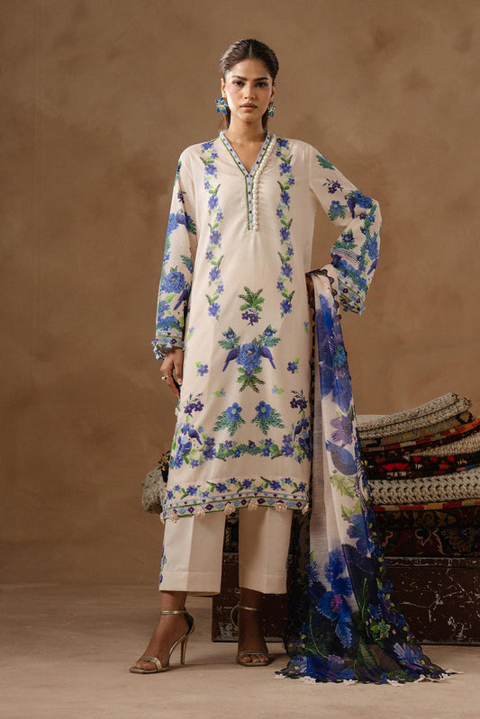 Sana Safinaz | Muzlin Spring 26 | M261-016A-CU - Luxury Dress - available at Maria Faisal in UK and USA.