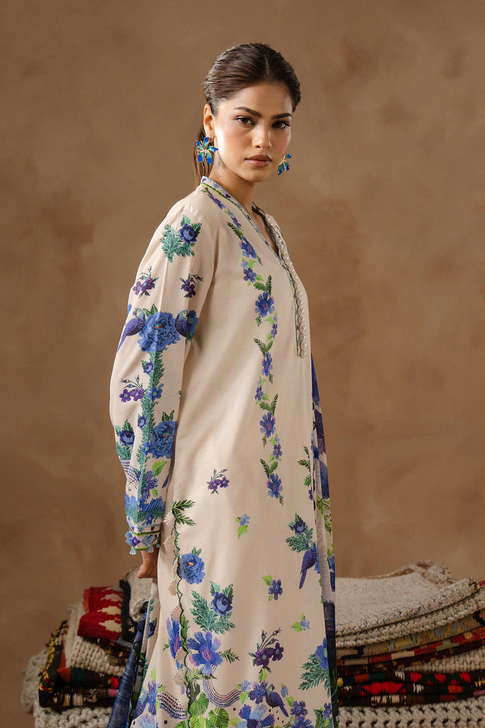 Sana Safinaz | Muzlin Spring 26 | M261-016A-CU - Luxury Dress - available at Maria Faisal in UK and USA.