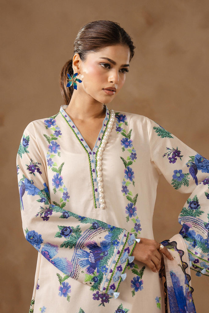 Sana Safinaz | Muzlin Spring 26 | M261-016A-CU - Luxury Dress - available at Maria Faisal in UK and USA.