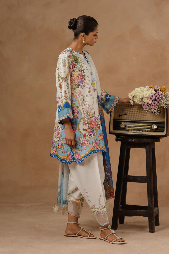 Sana Safinaz | Muzlin Spring 26 | M261-017A-AU - Luxury Dress - available at Maria Faisal in UK and USA.