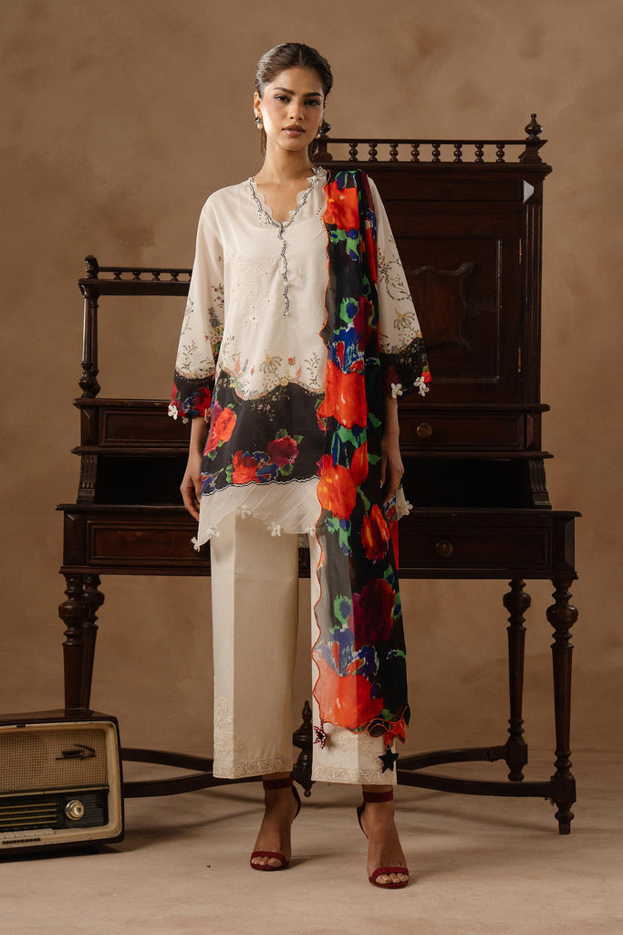 Sana Safinaz | Muzlin Spring 26 | M261-020A-CI - Luxury Dress - available at Maria Faisal in UK and USA.