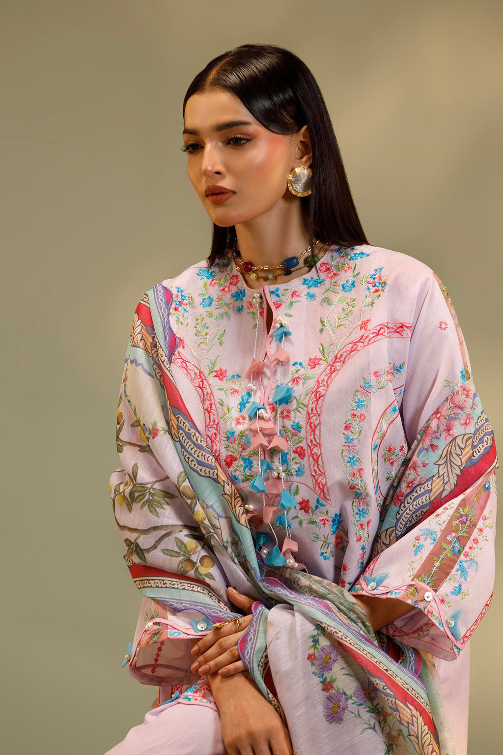 Sana Safinaz | Muzlin Summer 26 | 22-MS - Luxury Dress - available at Maria Faisal in UK and USA.