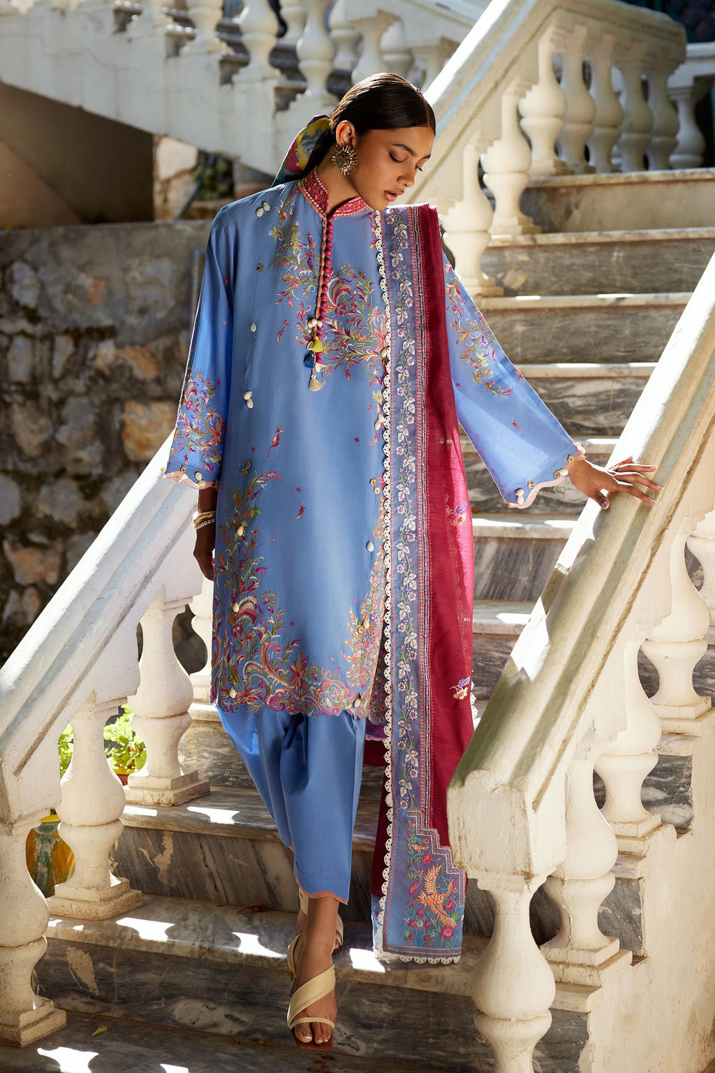 Sana Safinaz | Muzlin Summer 26 | 31-MS - Luxury Dress - available at Maria Faisal in UK and USA.