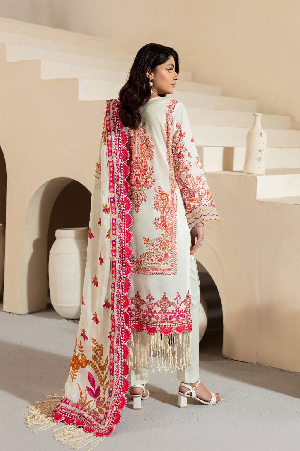 Ramsha | Mashaal Luxury Lawn | L-1308 by Maria Faisal - Registered Vendor of : Ramsha - type : Ladies Clothes - 100% original wedding dresses
