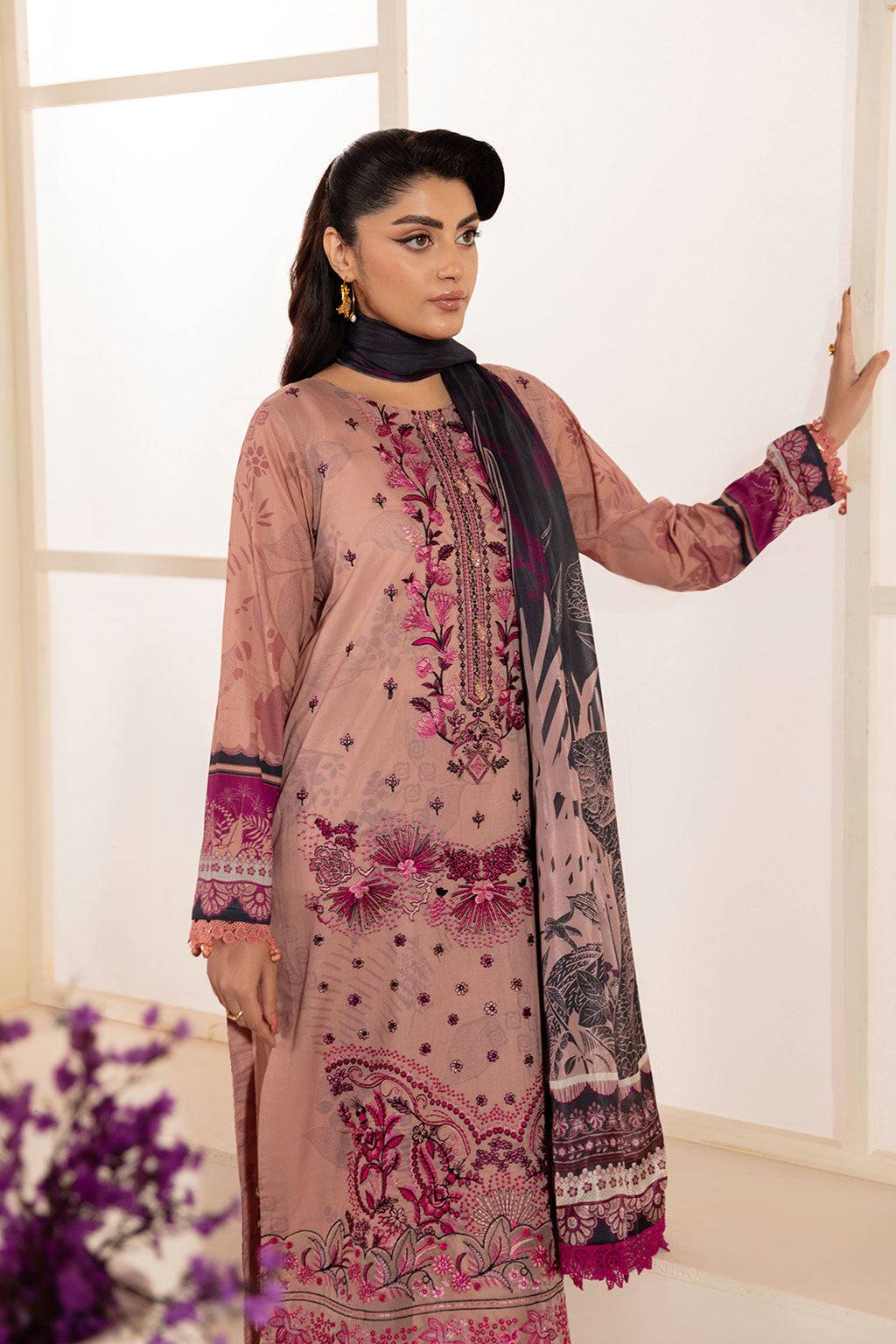 Ramsha | Mashaal Luxury Lawn | L-1306 by Maria Faisal - Registered Vendor of : Ramsha - type : Ladies Clothes - 100% original wedding dresses