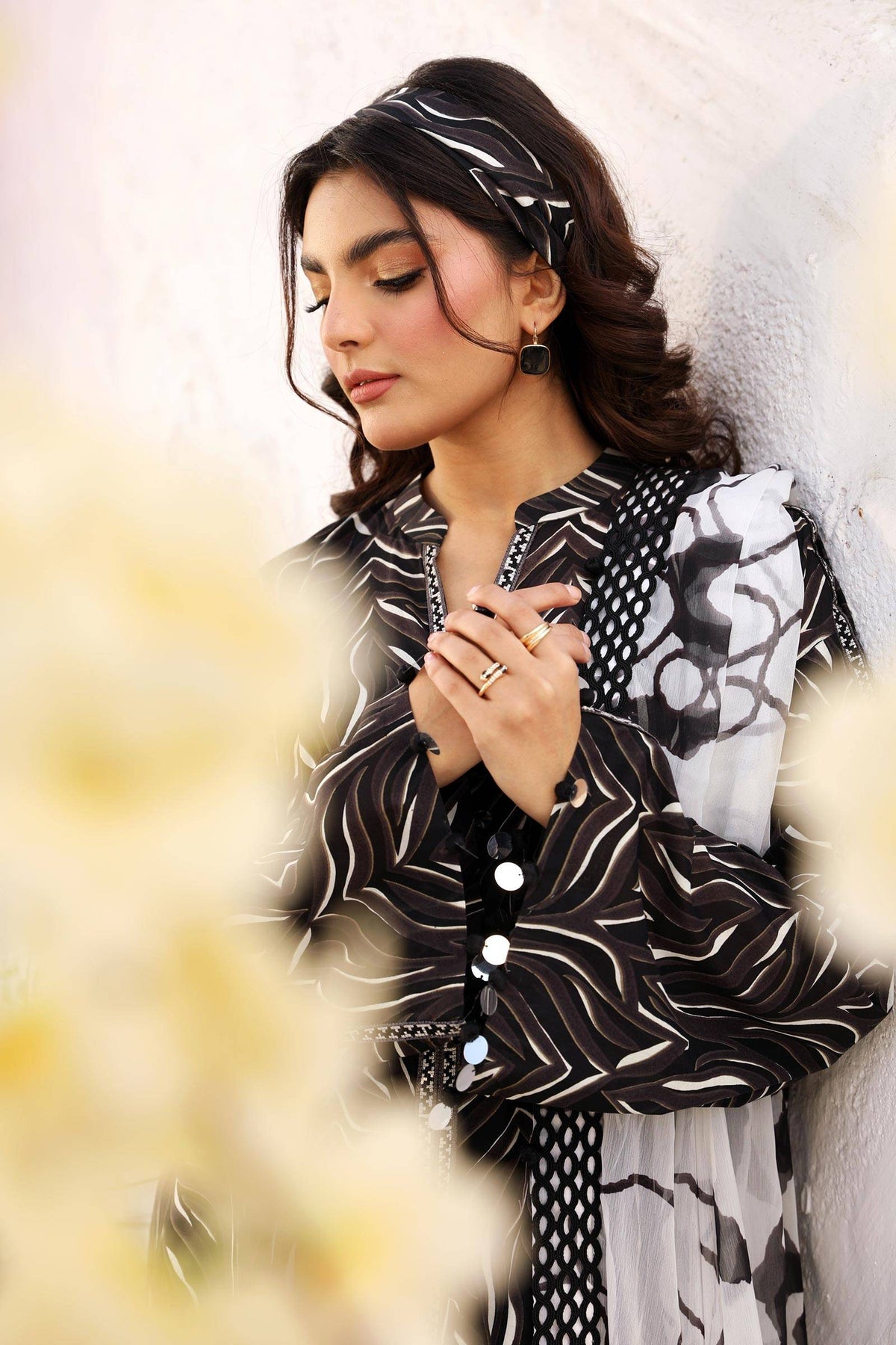 Maria B | M Basic Summer Lawn 25 | MB-CUS25-704B by Maria Faisal - Registered Vendor of : Maria B - type : Ladies Clothes - 100% original wedding dresses