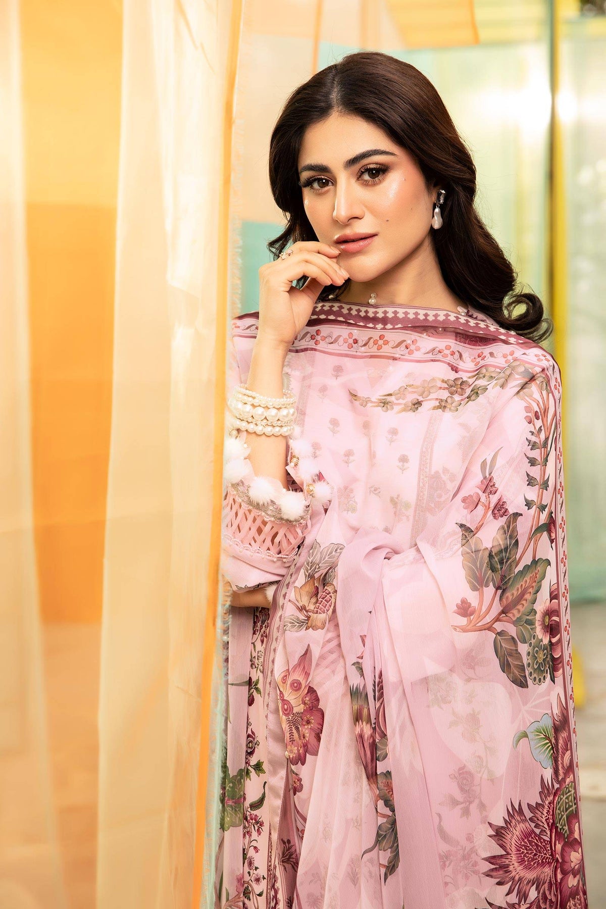 Maria B | M Basic Summer Lawn 25 | MB-CUS25-705B by Maria Faisal - Registered Vendor of : Maria B - type : Ladies Clothes - 100% original wedding dresses