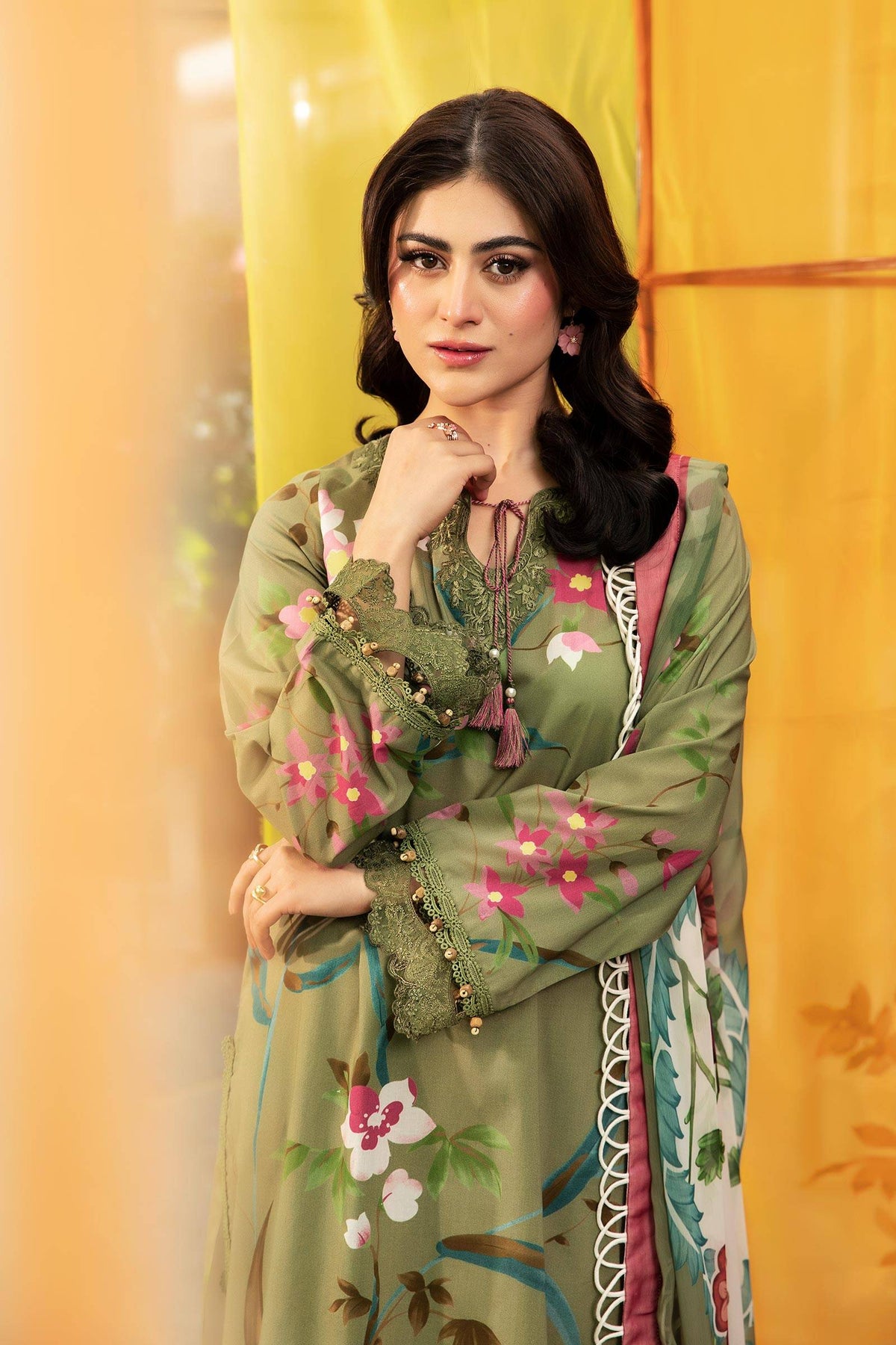 Maria B | M Basic Summer Lawn 25 | MB-CUS25-707A by Maria Faisal - Registered Vendor of : Maria B - type : Ladies Clothes - 100% original wedding dresses