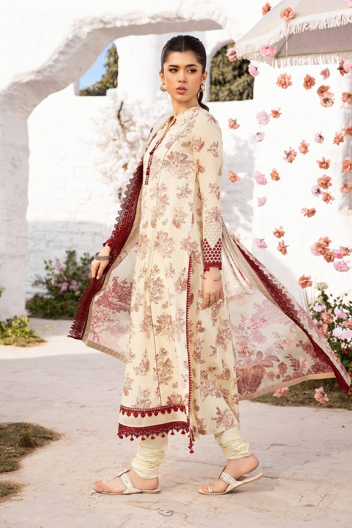 Maria B | M Basic Summer Lawn 25 | MB-CUS25-709A by Maria Faisal - Registered Vendor of : Maria B - type : Ladies Clothes - 100% original wedding dresses