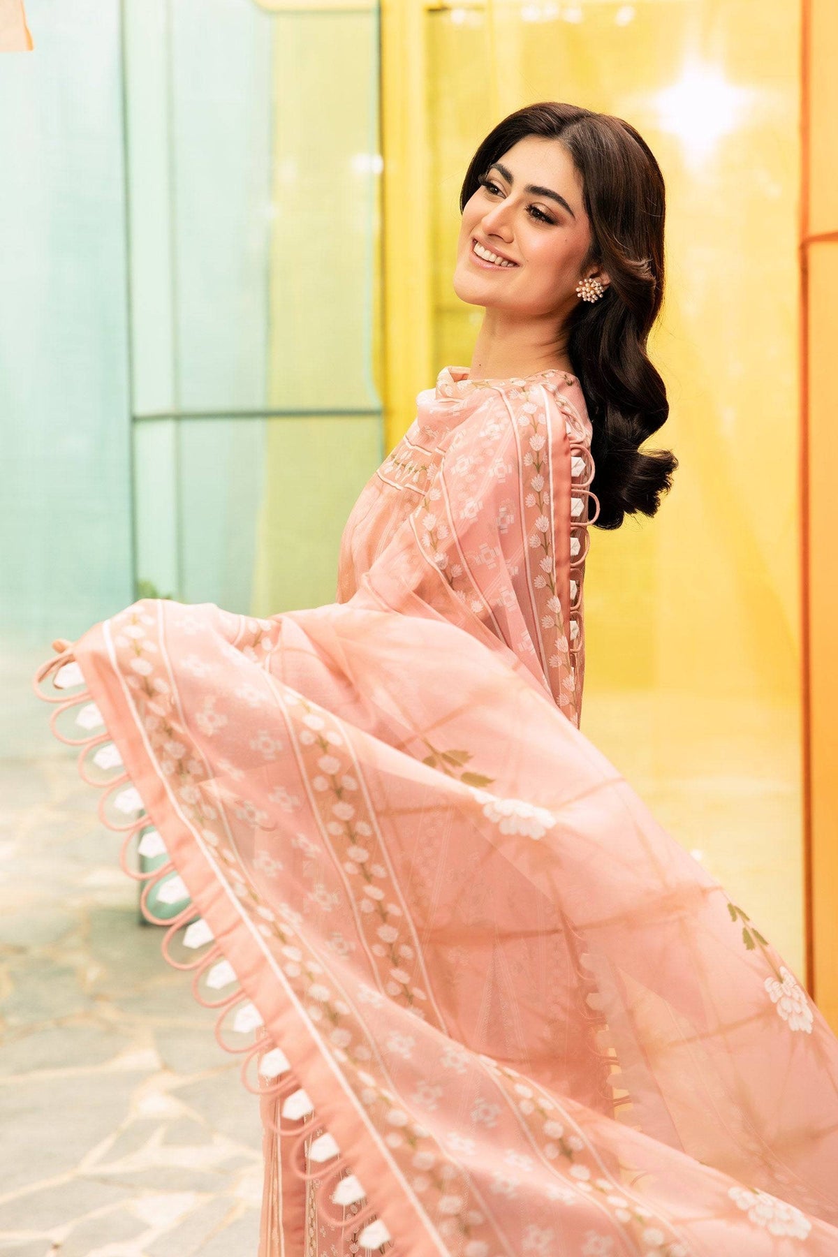 Maria B | M Basic Summer Lawn 25 | MB-CUS25-711B by Maria Faisal - Registered Vendor of : Maria B - type : Ladies Clothes - 100% original wedding dresses
