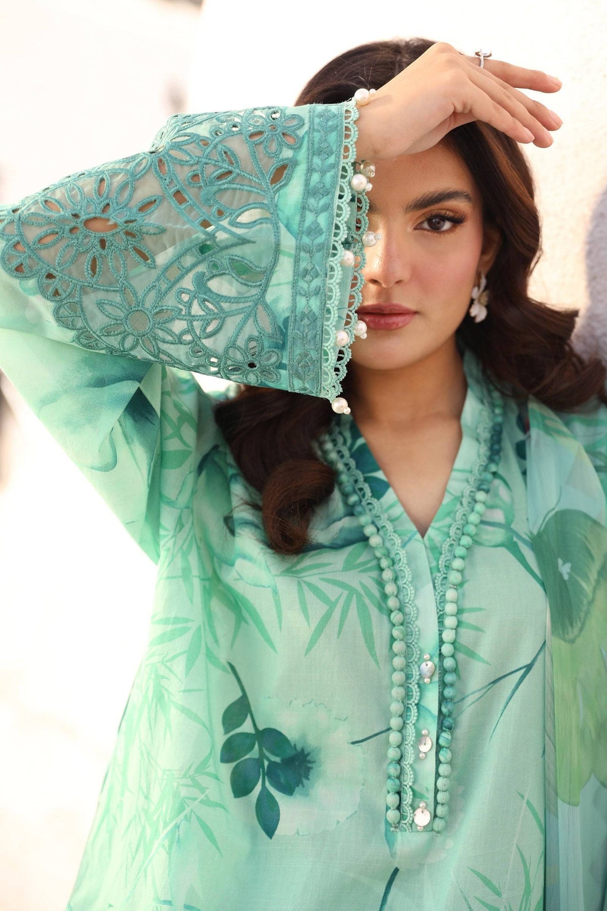 Maria B | M Basic Summer Lawn 25 | MB-CUS25-713A by Maria Faisal - Registered Vendor of : Maria B - type : Ladies Clothes - 100% original wedding dresses