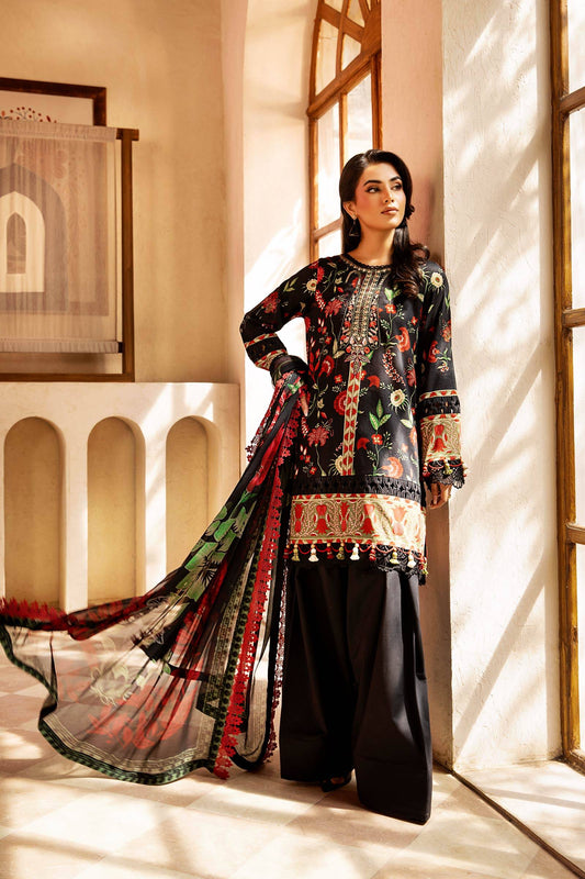 Maria B | Eid Basic Lawn | MB-CUS25-901A by Maria Faisal - Registered Vendor of : Maria B - type : Ladies Clothes - 100% original wedding dresses