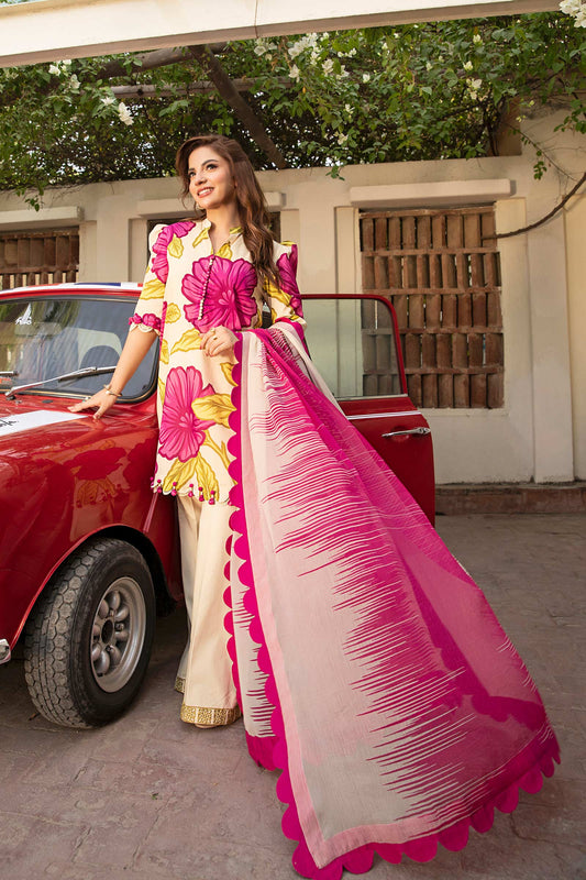 Maria B | Eid Basic Lawn | MB-CUS25-902B by Maria Faisal - Registered Vendor of : Maria B - type : Ladies Clothes - 100% original wedding dresses