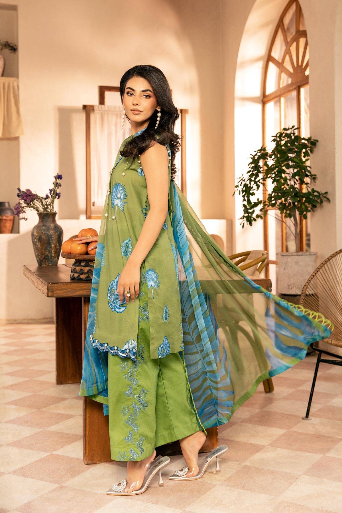 Maria B | Eid Basic Lawn | MB-CUS25-906A by Maria Faisal - Registered Vendor of : Maria B - type : Ladies Clothes - 100% original wedding dresses