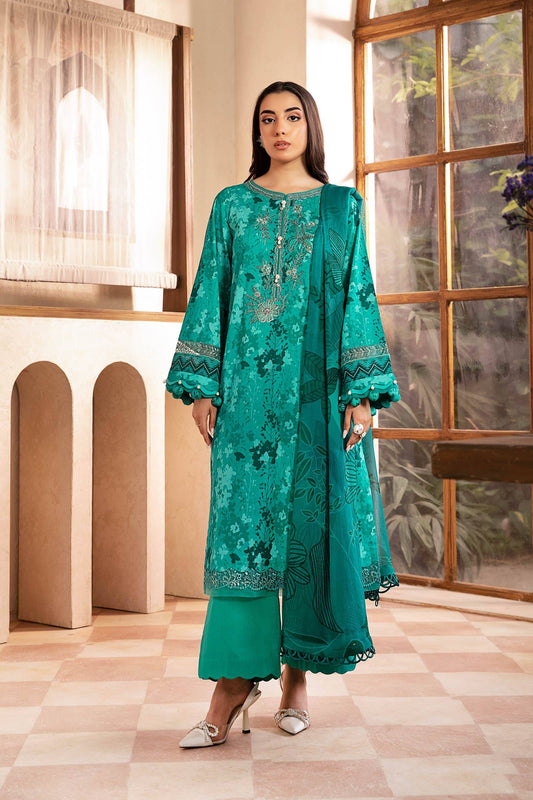Maria B | Eid Basic Lawn | MB-CUS25-910A by Maria Faisal - Registered Vendor of : Maria B - type : Ladies Clothes - 100% original wedding dresses