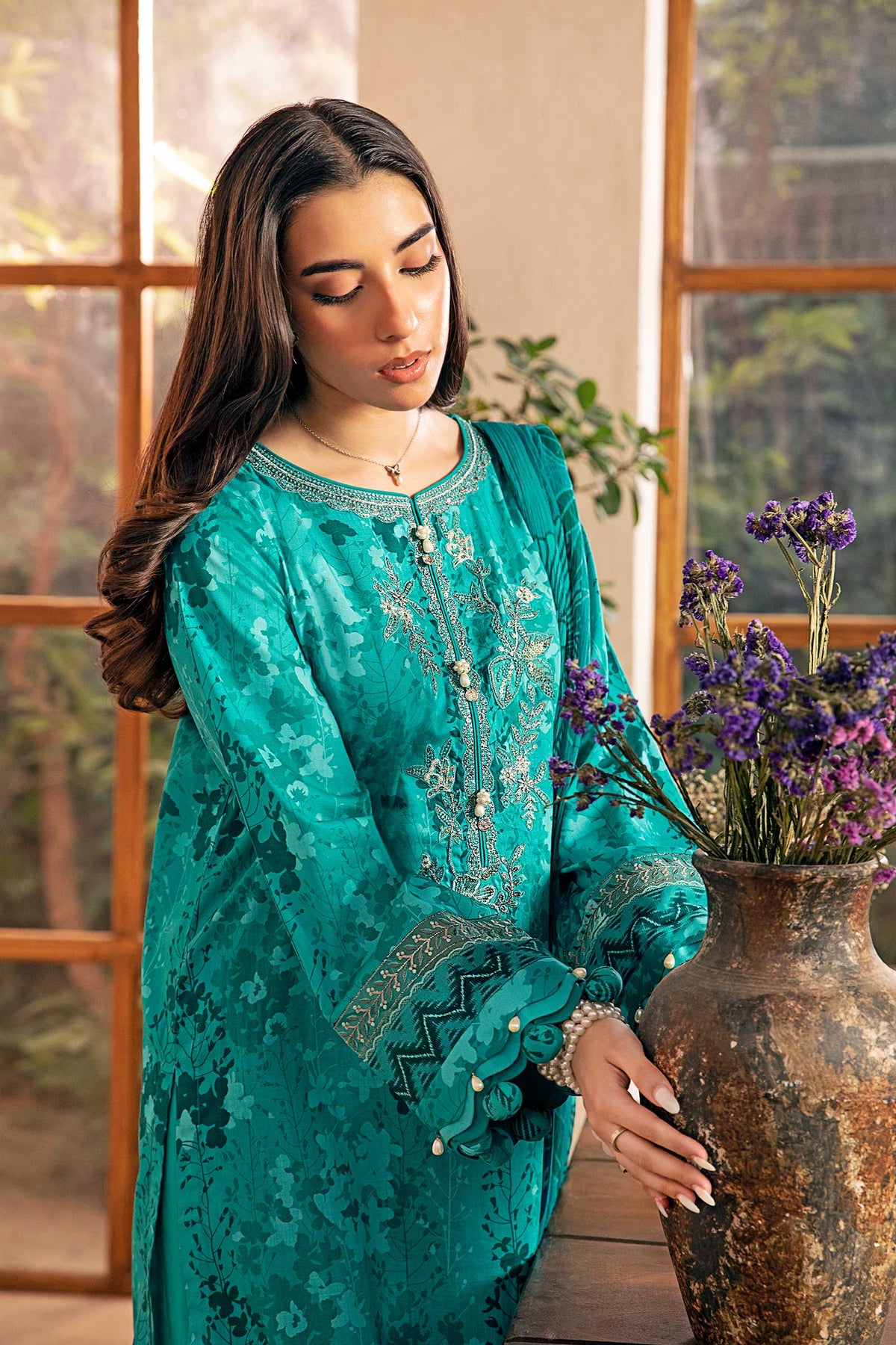 Maria B | Eid Basic Lawn | MB-CUS25-910A by Maria Faisal - Registered Vendor of : Maria B - type : Ladies Clothes - 100% original wedding dresses