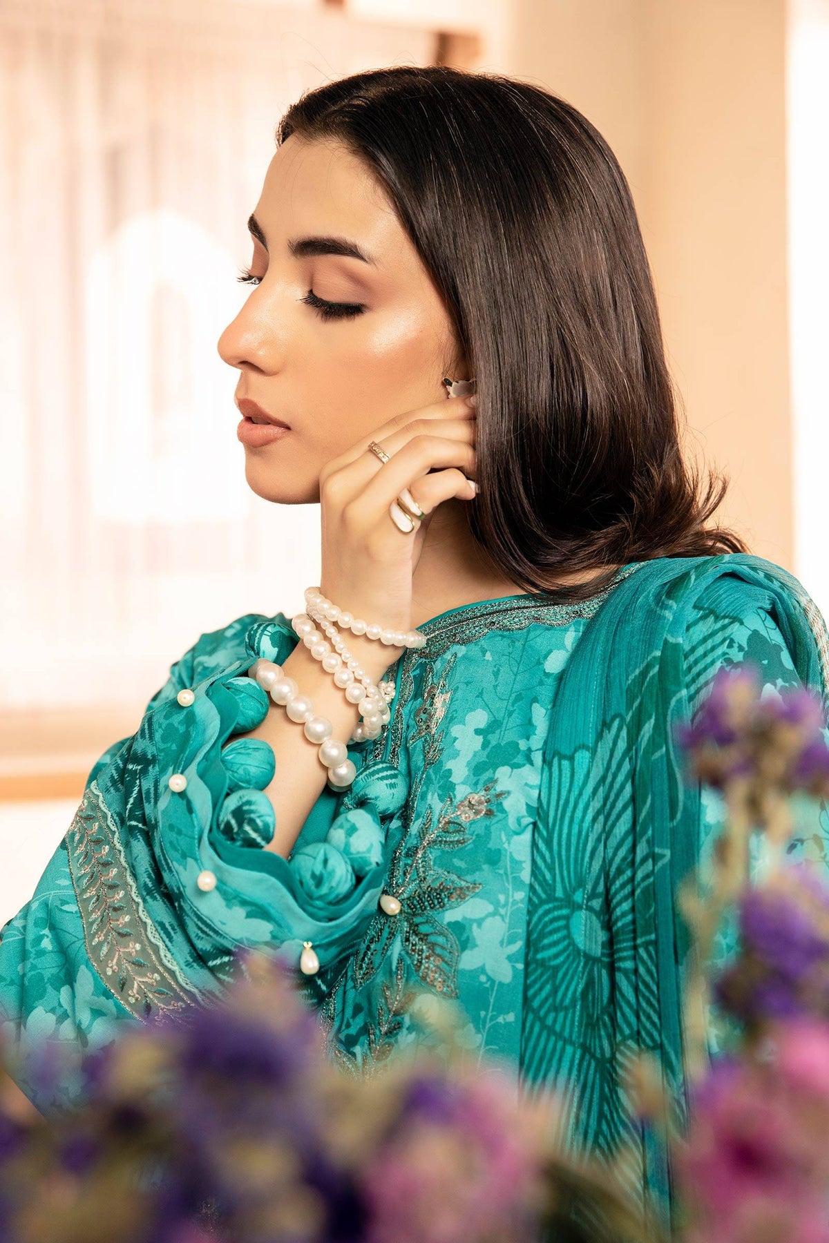 Maria B | Eid Basic Lawn | MB-CUS25-910A by Maria Faisal - Registered Vendor of : Maria B - type : Ladies Clothes - 100% original wedding dresses