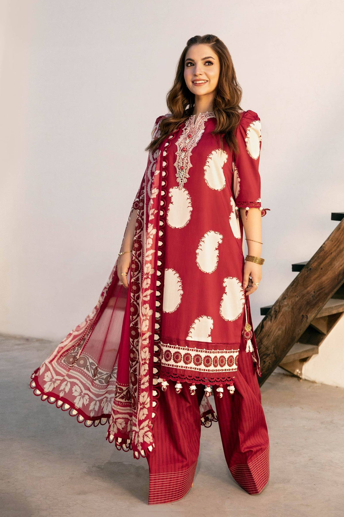 Maria B | Eid Basic Lawn | MB-CUS25-911A by Maria Faisal - Registered Vendor of : Maria B - type : Ladies Clothes - 100% original wedding dresses