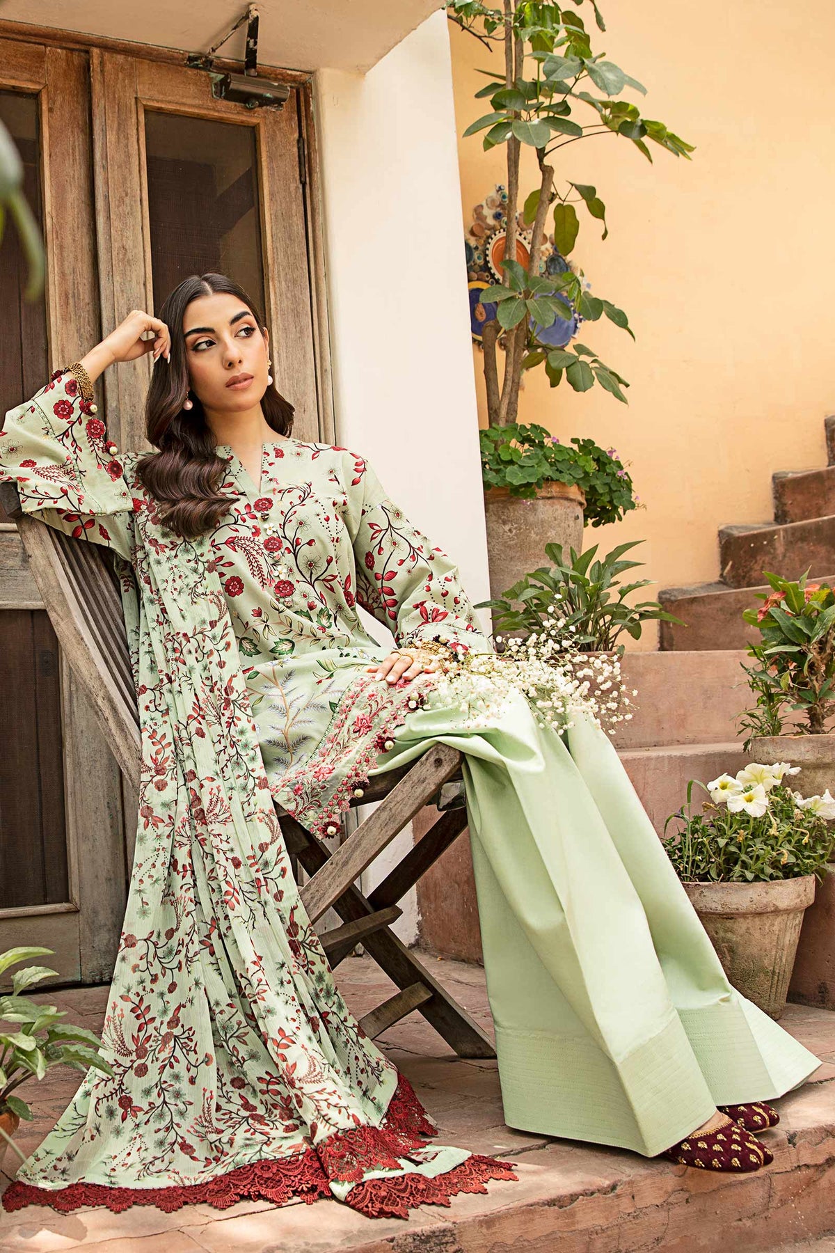 Maria B | Eid Basic Lawn | MB-CUS25-912B by Maria Faisal - Registered Vendor of : Maria B - type : Ladies Clothes - 100% original wedding dresses
