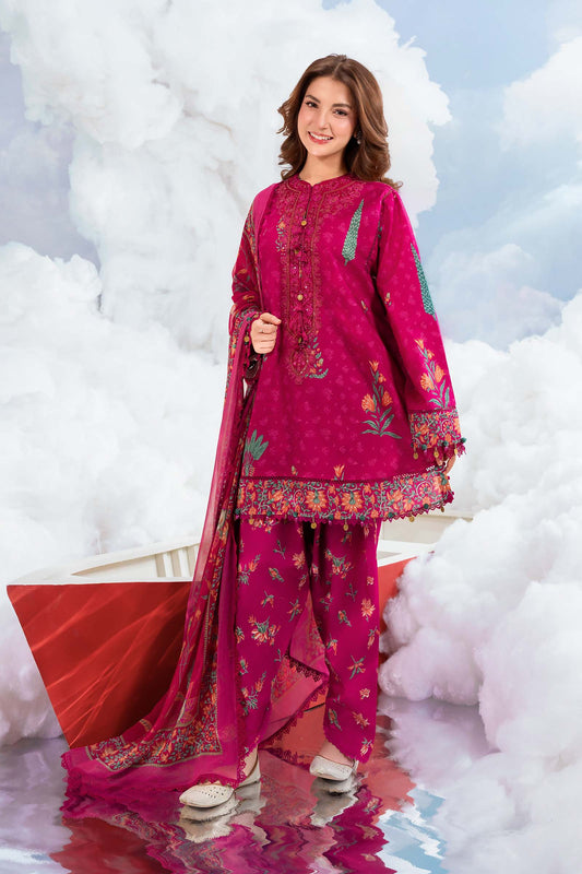 Maria B | M Basics Dreamscape Eid Lawn | MB-CUSV14-03B - Luxury Dress - available at Maria Faisal in UK and USA.