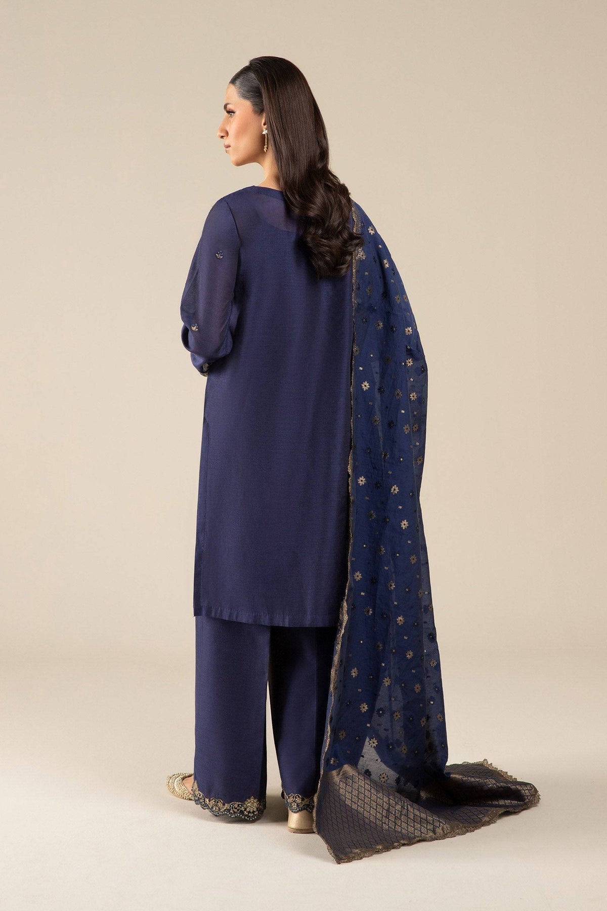 Maria B | Basics RTW | 3 Pc Embroidered Two Tone Silk Suit | MB-FS25-30 by Maria Faisal - Registered Vendor of : Maria B - type : Ladies Clothes - 100% original wedding dresses