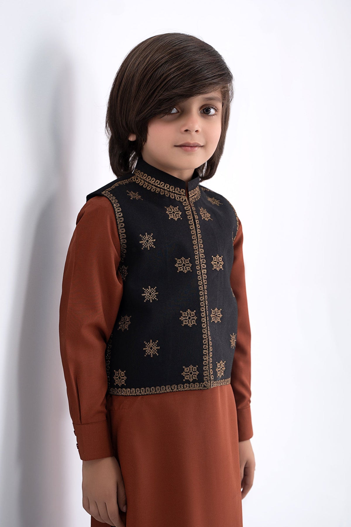 3 Piece Embroidered Blended Suit - Kids Clothes - available at Maria Faisal in UK and USA