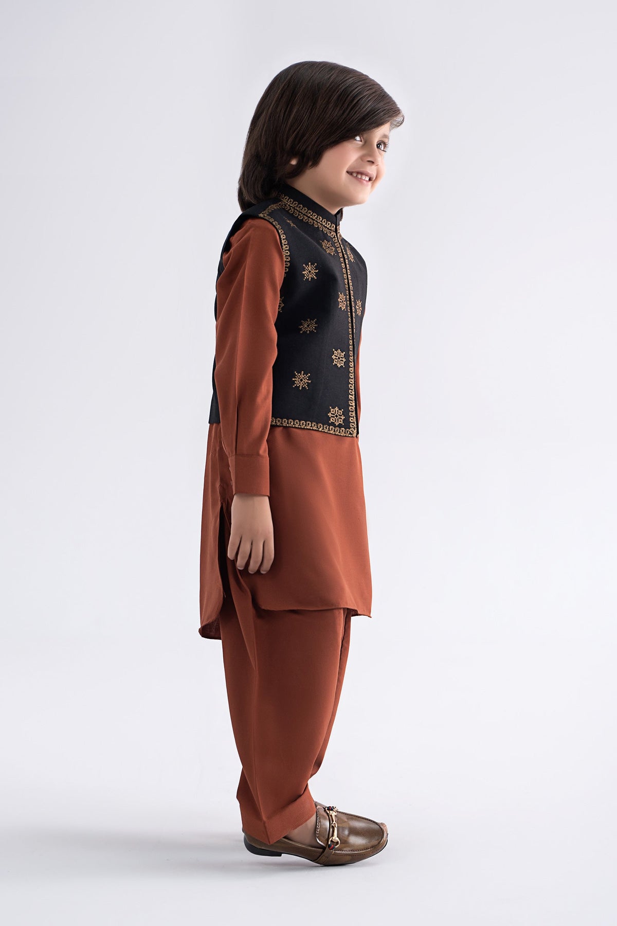 3 Piece Embroidered Blended Suit - Kids Clothes - available at Maria Faisal in UK and USA