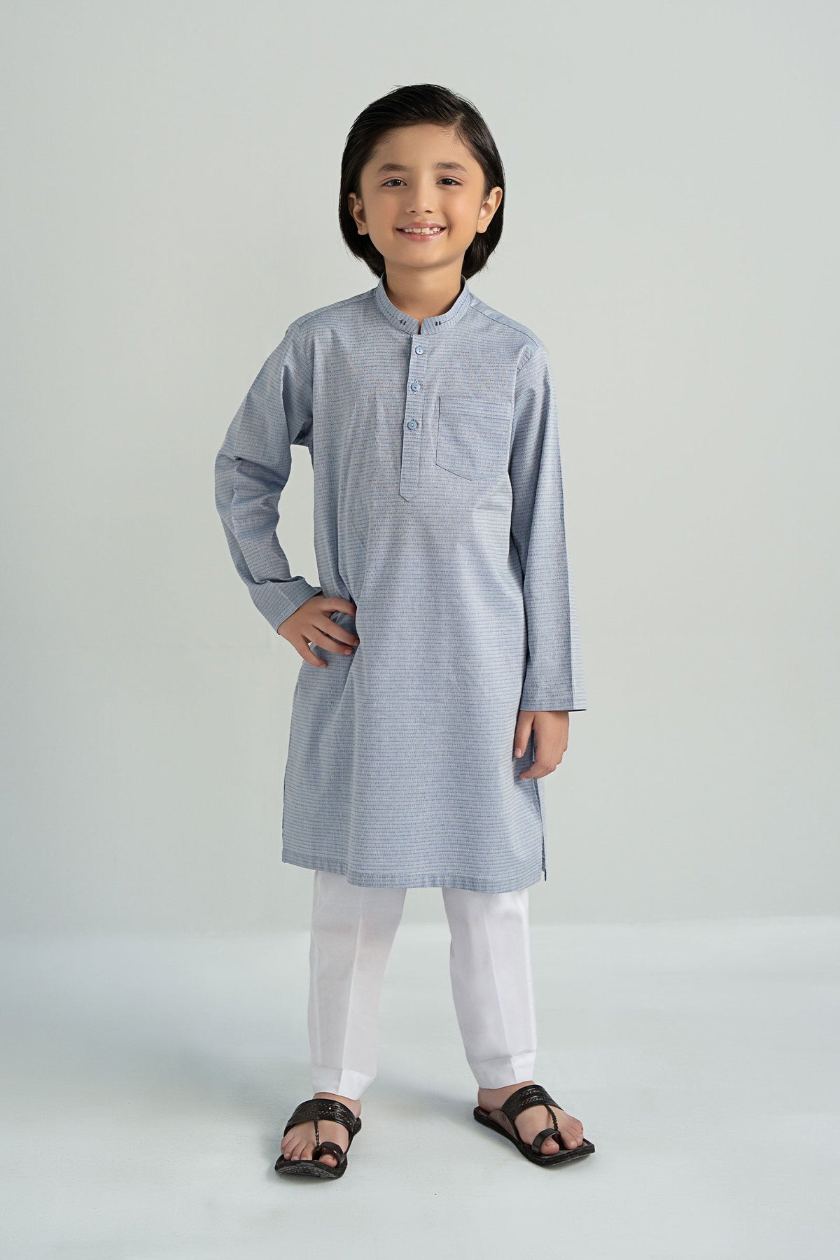 Yarn Dyed Kurta - Kids Clothes - available at Maria Faisal in UK and USA
