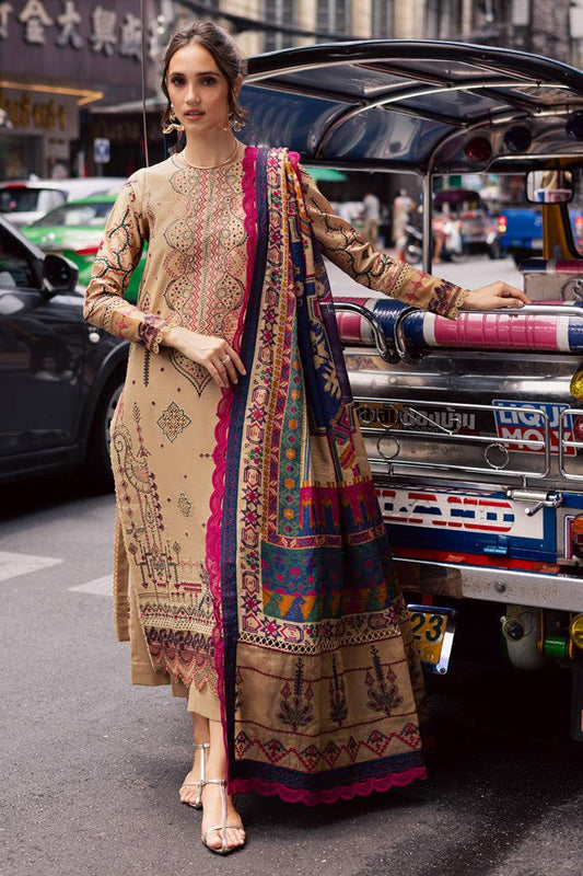 Marjjan | Carnation Lawn | MBL-13 B (BEIGE) by Maria Faisal - Registered Vendor of : Marjjan - type : Ladies Clothes - 100% original wedding dresses