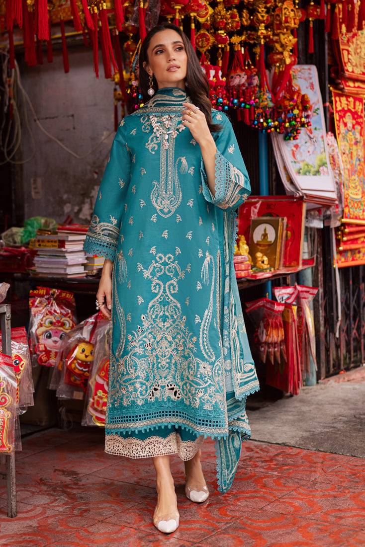 Marjjan | Carnation Lawn | MBL-15 B (LIGHT ZINC) by Maria Faisal - Registered Vendor of : Marjjan - type : Ladies Clothes - 100% original wedding dresses