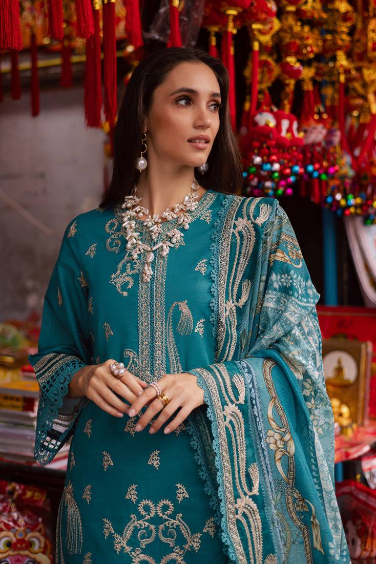 Marjjan | Carnation Lawn | MBL-15 B (LIGHT ZINC) by Maria Faisal - Registered Vendor of : Marjjan - type : Ladies Clothes - 100% original wedding dresses