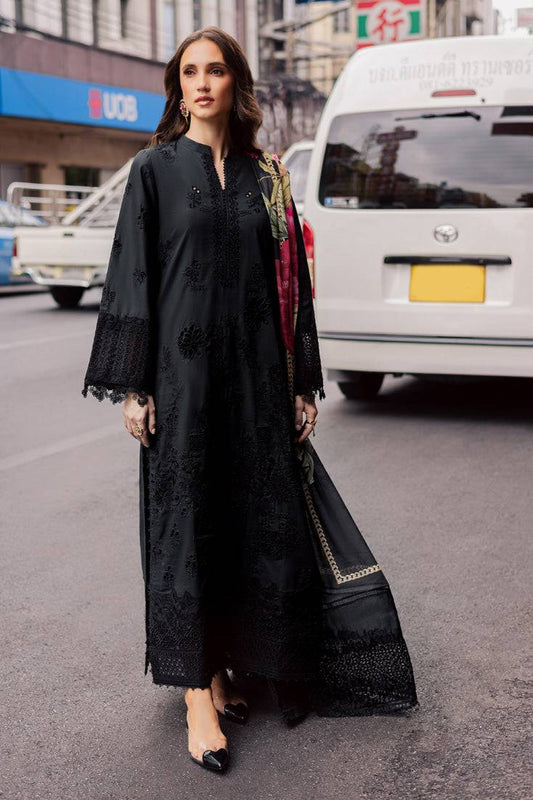 Marjjan | Carnation Lawn | MBL-16 B (BLACK) by Maria Faisal - Registered Vendor of : Marjjan - type : Ladies Clothes - 100% original wedding dresses