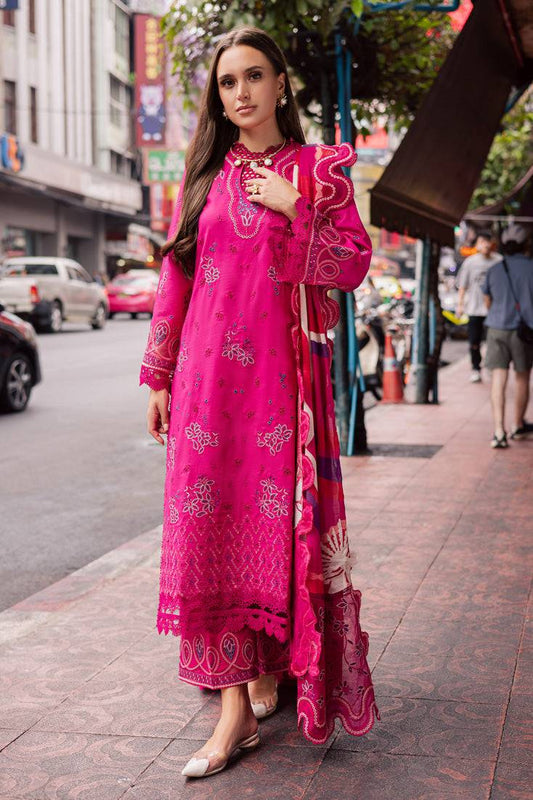 Marjjan | Carnation Lawn | MBL-17 B (HOT PINK) by Maria Faisal - Registered Vendor of : Marjjan - type : Ladies Clothes - 100% original wedding dresses