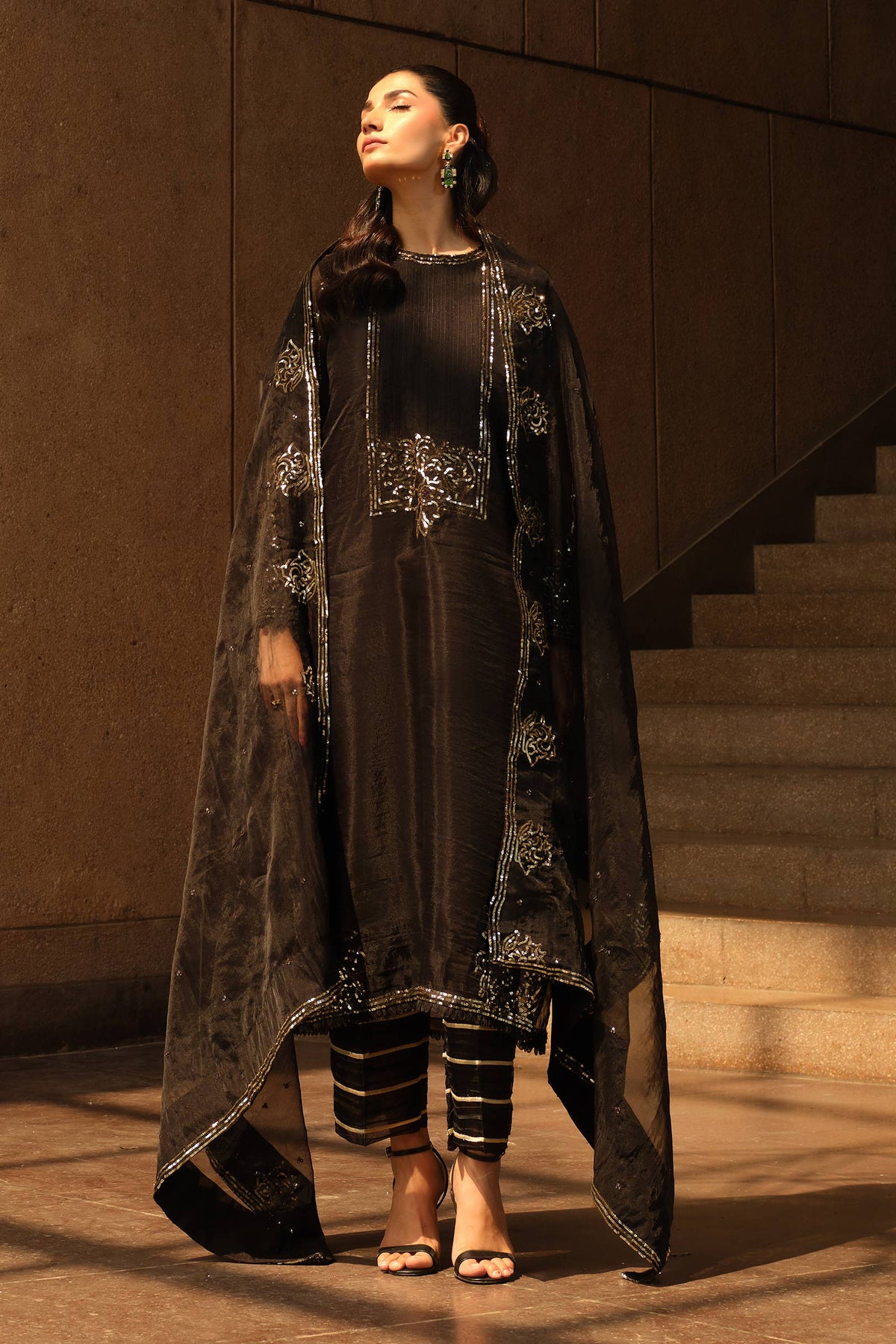 Maria B | Pre fall Dresses | MBS-W25-10 BL - Ladies Clothes - Maria Faisal