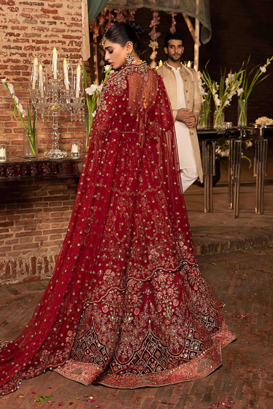 Maria B | Bridal Couture | Roza - Designer Dress with Intricate embroidery and embellishments. Shop elegent wedding dress at Maria Faisal.