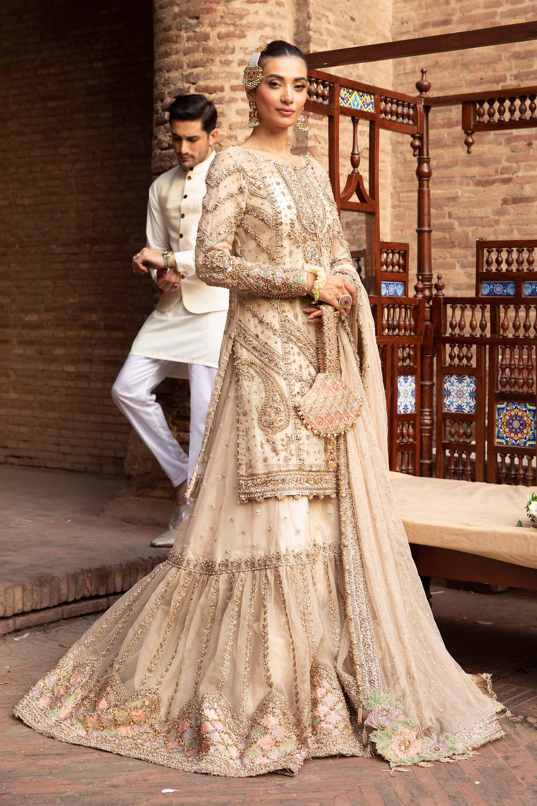 Maria B | Bridal Couture | Ishtar - Designer Dress with Intricate embroidery and embellishments. Shop elegent wedding dress at Maria Faisal.