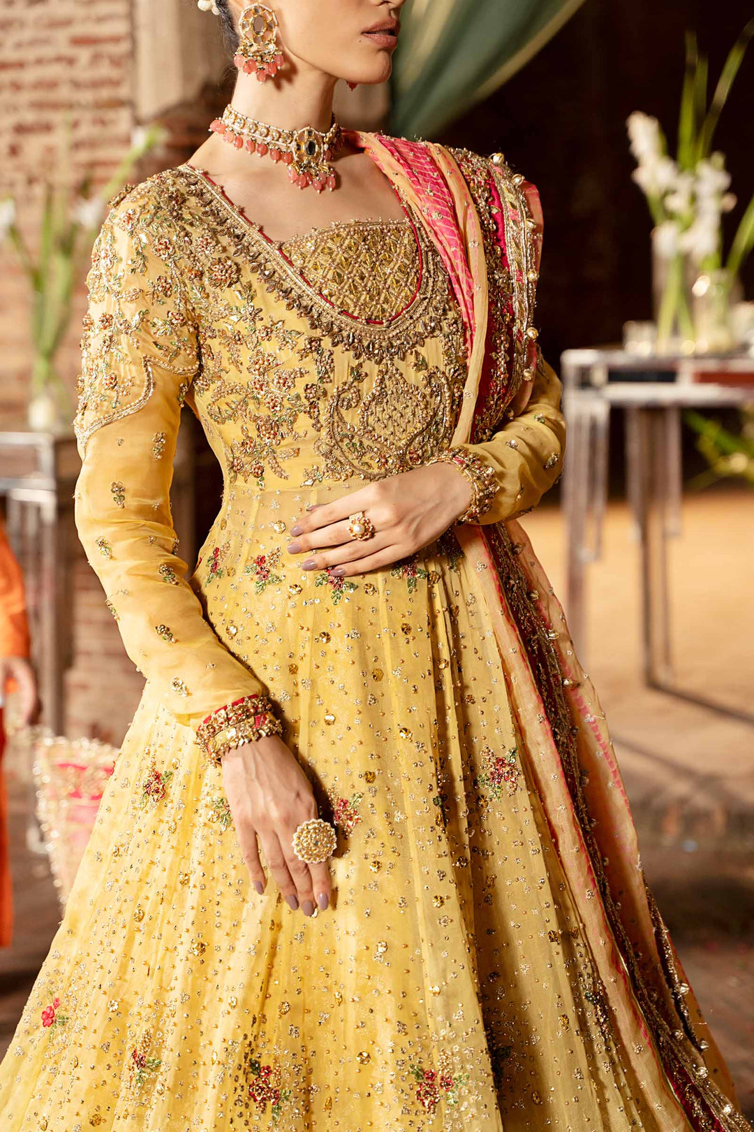 Maria B | Bridal Couture | Oriel - Designer Dress with Intricate embroidery and embellishments. Shop elegent wedding dress at Maria Faisal.