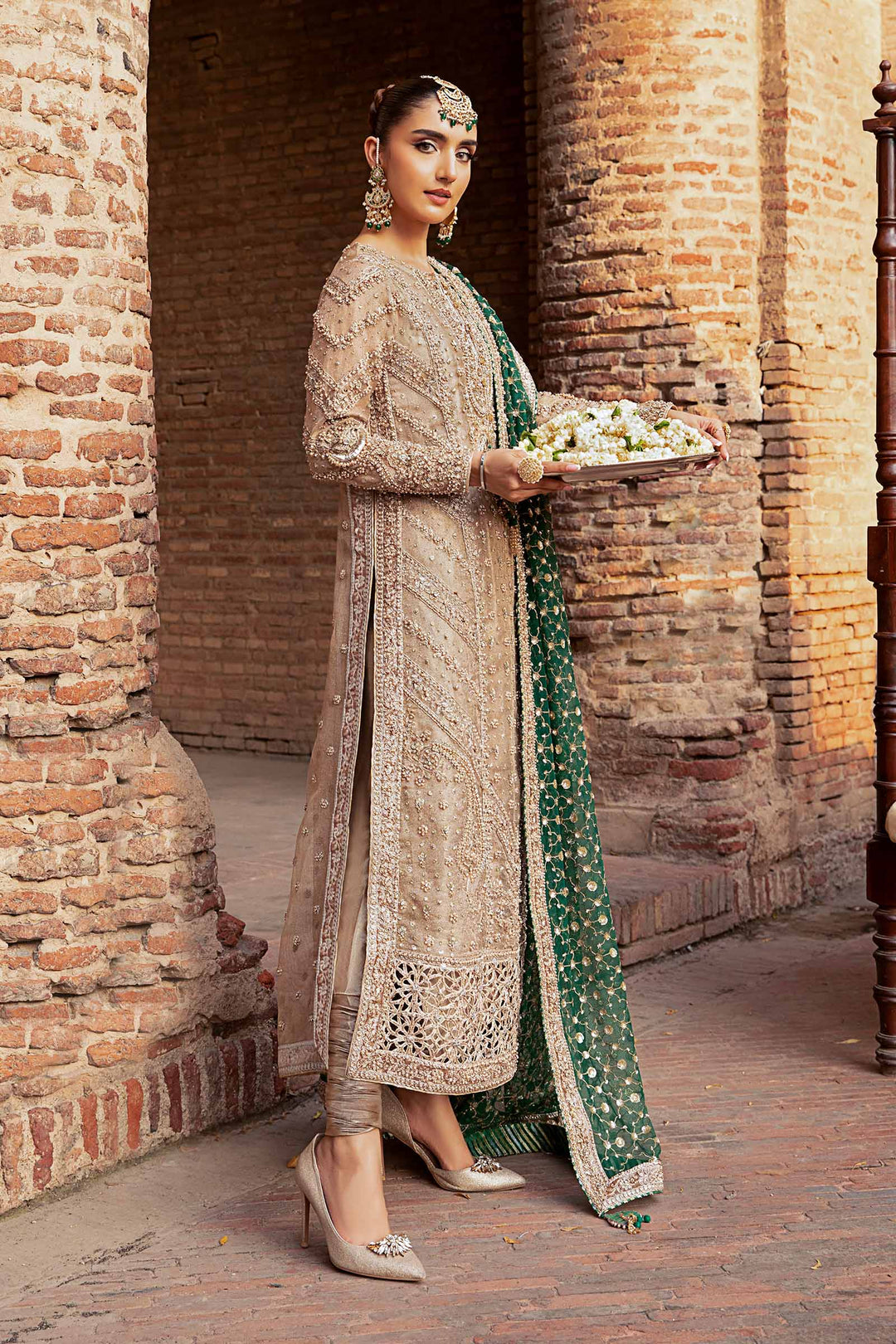 Maria B | Bridal Couture | Widad - Designer Dress with Intricate embroidery and embellishments. Shop elegent wedding dress at Maria Faisal.