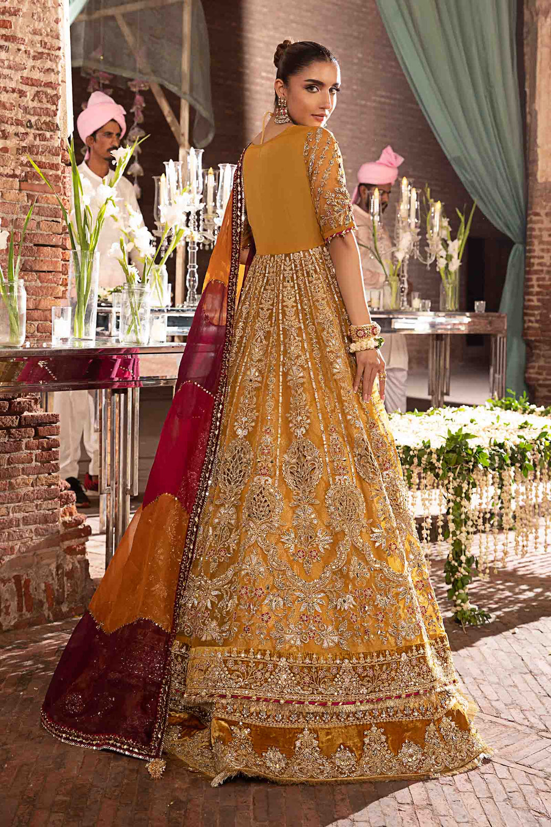 Maria B | Bridal Couture | Zehrin - Designer Dress with Intricate embroidery and embellishments. Shop elegent wedding dress at Maria Faisal.