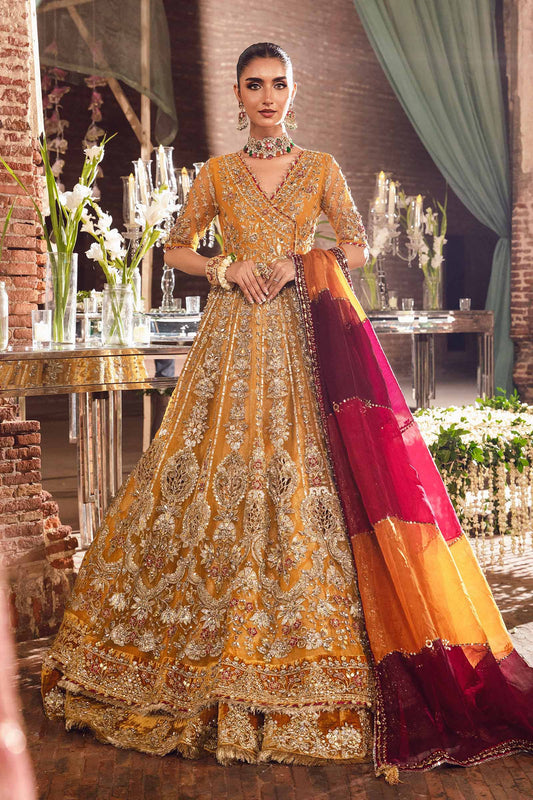 Maria B | Bridal Couture | Zehrin - Designer Dress with Intricate embroidery and embellishments. Shop elegent wedding dress at Maria Faisal.