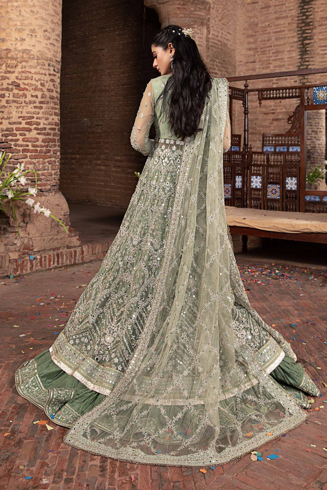 Maria B | Bridal Couture | Sarai - Designer Dress with Intricate embroidery and embellishments. Shop elegent wedding dress at Maria Faisal.